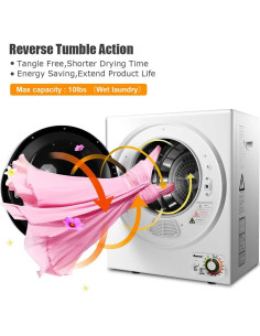 Secadora de Ropa Eléctrica COSTWAY GYJ25-78 4 Modos 16.9 kg 2