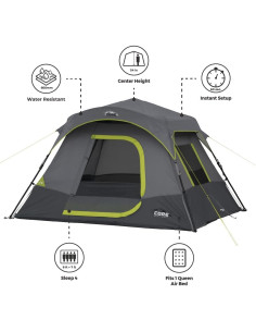Carpa de Camping Instantánea CORE para 4 Personas con Mesa y Sillas 2