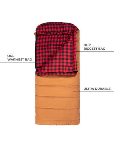 Saco de dormir TETON Sports Bridger -6C para acampar