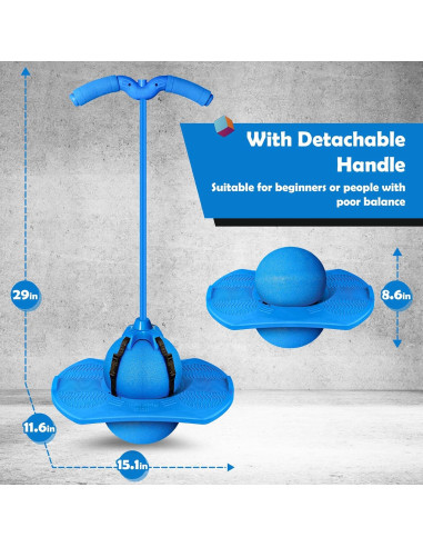 Bola Pogo con Mango BotryLun para Niños y Adultos - Azul