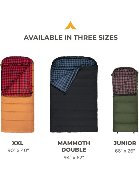 Saco de dormir TETON Sports Bridger -6C para acampar