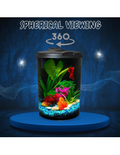 Acuario Koller Products 11.4L con LED y filtro interno AP360A-3FFP 2