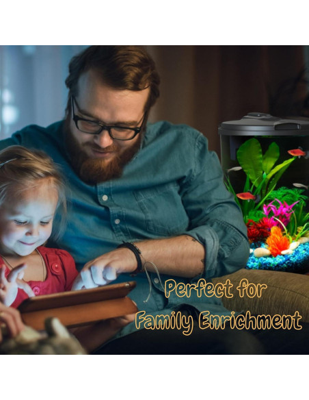 Acuario Koller Products 11.4L con LED y filtro interno AP360A-3FFP