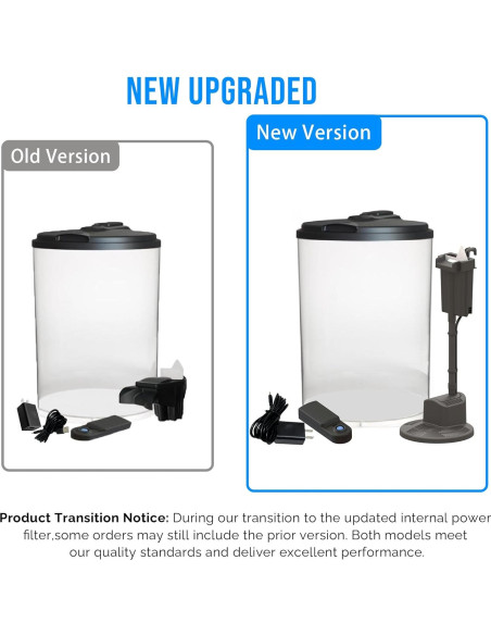 Acuario Koller Products 11.4L con LED y filtro interno AP360A-3FFP