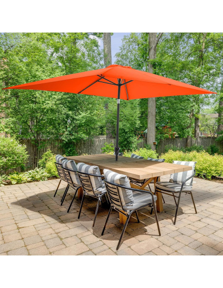 Sombrilla de Patio Rectangular Pure Garden 3x2m Naranja