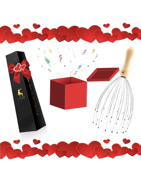 Masajeador de Cabeza USAGA 32 Púas Mango de Madera