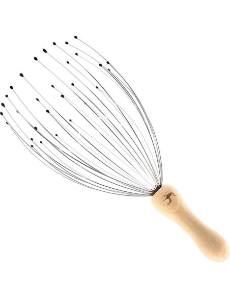 Masajeador de Cabeza USAGA 32 Púas Mango de Madera