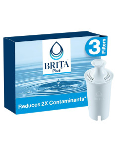 Filtro de Agua Brita Plus 3 Piezas, Reduce Contaminantes