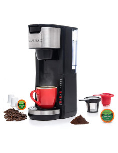 Cafetera de una sola porción Mixpresso 2 en 1 30 oz negra