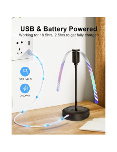 Ventilador de Mesa Edvision KW35 Recargable 2000mAh Flexible 2