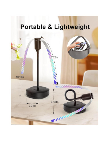 Ventilador de Mesa Edvision KW35 Recargable 2000mAh Flexible