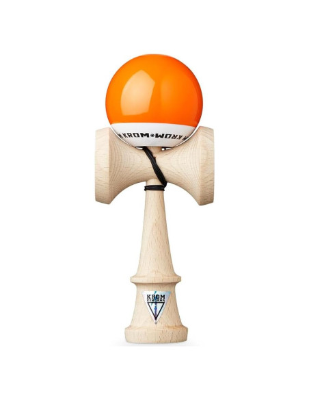 Kendama KROM POP LOL Naranja - Madera Alta Calidad - Para Todos