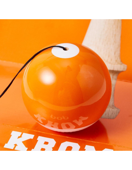 Kendama KROM POP LOL Naranja - Madera Alta Calidad - Para Todos