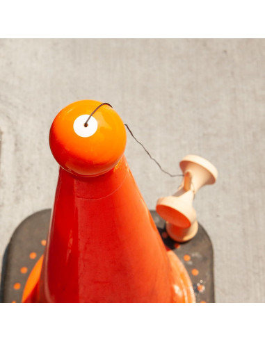 Kendama KROM POP LOL Naranja - Madera Alta Calidad - Para Todos