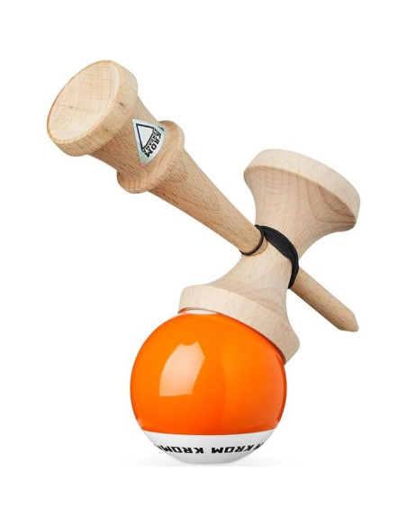 Kendama KROM POP LOL Naranja - Madera Alta Calidad - Para Todos