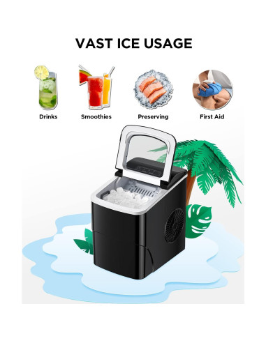 Máquina de Hielo Silonn WSIM02B-4 11,79 kg 2 Tamaños