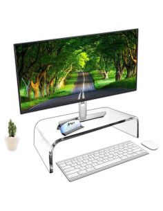 Soporte para Monitor Acrílico AMT 40.6x19.1 cm 22.68 kg