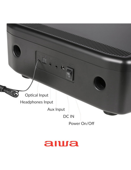 Altavoz AIWA Exos-5 30W RMS Bluetooth CD Radio FM Negro
