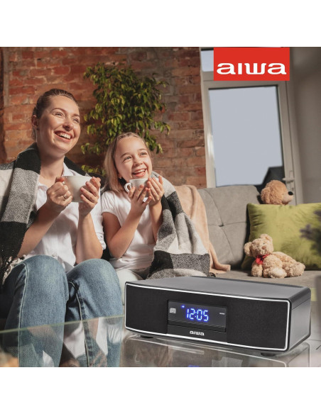 Altavoz AIWA Exos-5 30W RMS Bluetooth CD Radio FM Negro