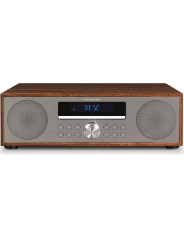 Crosley CR3501A-WA Radio Despertador Bluetooth CD Nogal