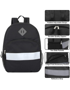 Mochila Reflectante Trail Maker Negra 43x30 cm 20L 2