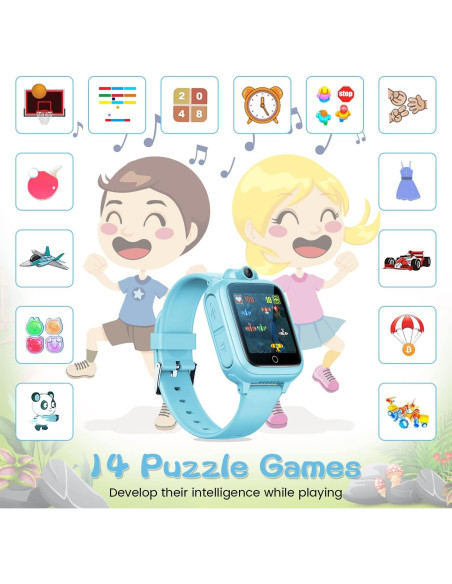 Reloj Inteligente para Niños Awatty S9 Azul con Juegos y Cámara