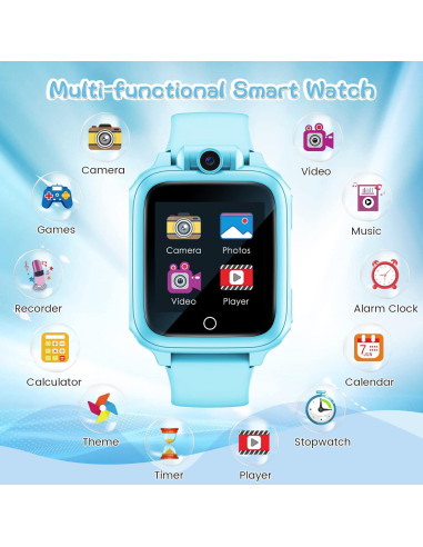 Reloj Inteligente para Niños Awatty S9 Azul con Juegos y Cámara