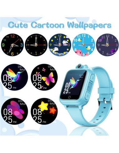 Reloj Inteligente para Niños Awatty S9 Azul con Juegos y Cámara