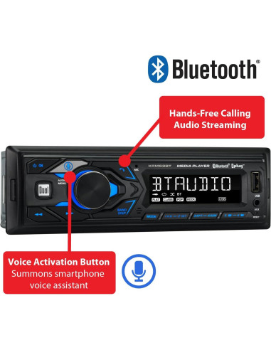 Estéreo de Coche Dual XRM69BT con Bluetooth y Pantalla LCD