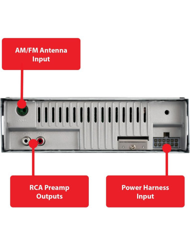 Estéreo de Coche Dual XRM69BT con Bluetooth y Pantalla LCD