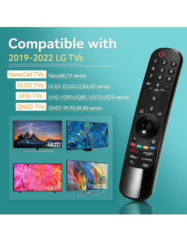 Control Remoto Mágico SCYORK MR22GN para LG Smart TV 2019-2024