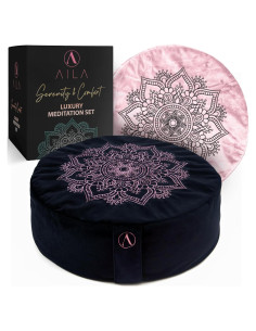 Cojín de Meditación Aila Wellbeing - Zafu Ergonómico 38x14cm