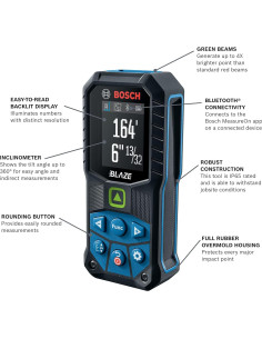Medidor de Distancia Láser Bosch GLM165-27CGL 50.29m Verde 2
