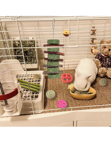 Juguetes de Masticar para Conejos Grddaef 20 Pcs Naturales