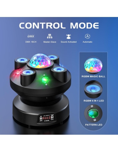 Luces de Fiesta DJ Strobe Warmdance 3 en 1 RGBW 540