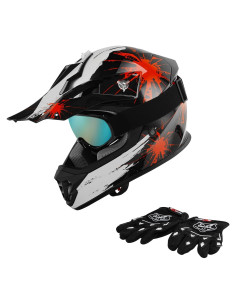 Casco de Motocross XFMT para Niños con Gafas y Guantes