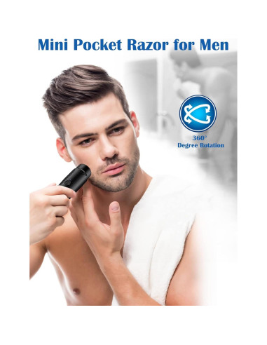 Afeitadora Eléctrica Mini Taanimo Recargable USB Unisex Negra