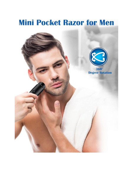 Afeitadora Eléctrica Mini Taanimo Recargable USB Unisex Negra