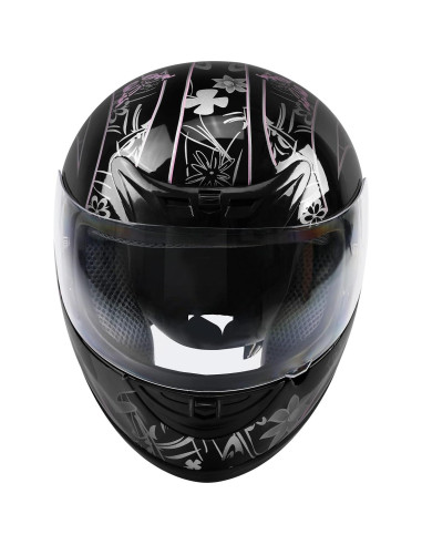 Casco TCMT Mariposa Negra XL Certificado DOT Motociclismo