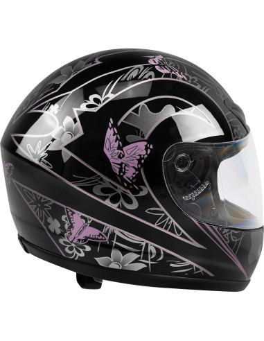 Casco TCMT Mariposa Negra XL Certificado DOT Motociclismo