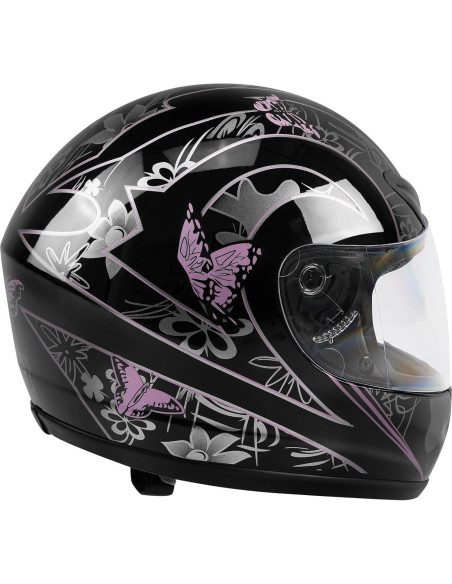 Casco TCMT Mariposa Negra XL Certificado DOT Motociclismo