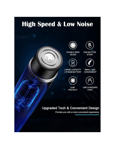 Afeitadora Eléctrica Mini Taanimo Recargable USB Unisex Negra