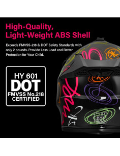 Casco de Motocross XFMT TCMT DOT para Niños Graffiti 2