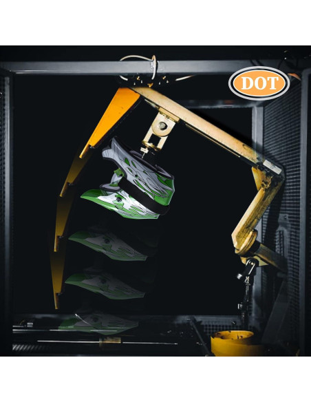 Casco Integral TCT-MOTORPARTS Niños ATV Grande Llama Verde