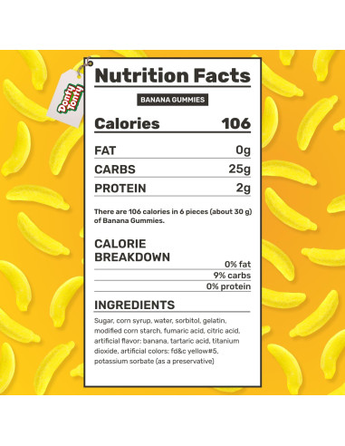 Caramelo de Plátano Guandy 1.36 kg - Gominolas Masticables