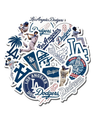 Stickers Vinilo Impermeables LUMASERIES 19 PCS Dodgers