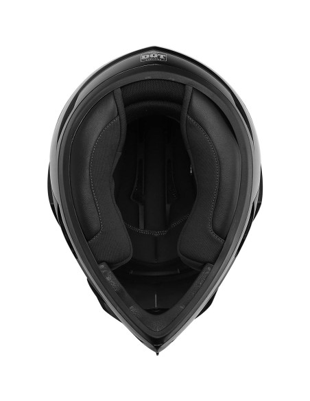 Casco de Motocicleta TCT-MOTORPARTS Grande Negro Doble Visera