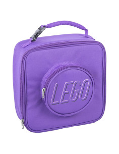 Bolsa de Almuerzo LEGO Brick Morada 20x20 cm Aislada