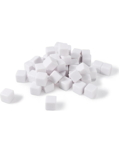 50 Dados en Blanco 16mm Apostrophe Games - Accesorios DIY