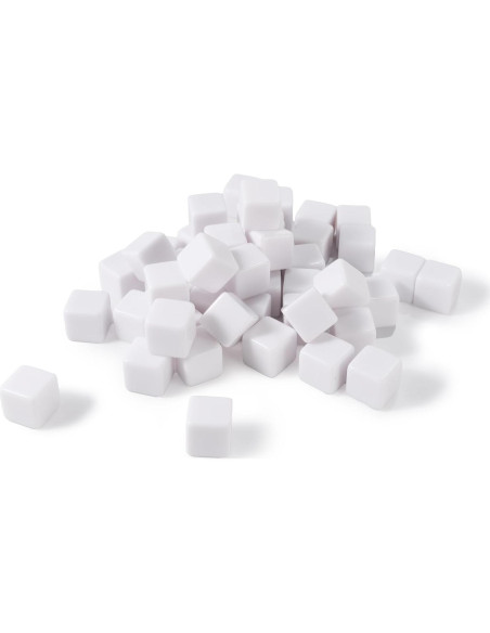 50 Dados en Blanco 16mm Apostrophe Games - Accesorios DIY
